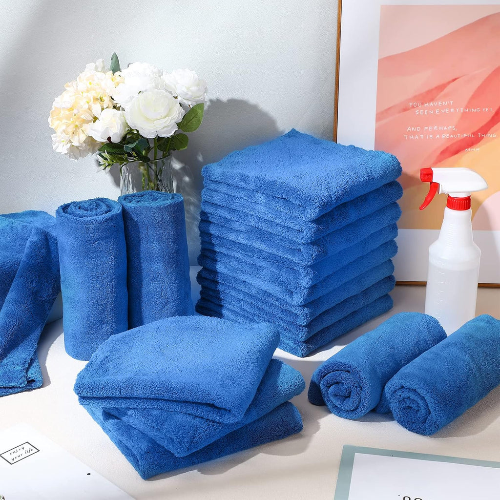 Edgeless Microfiber Plush Towels for Cars Detailing (10pcs)
