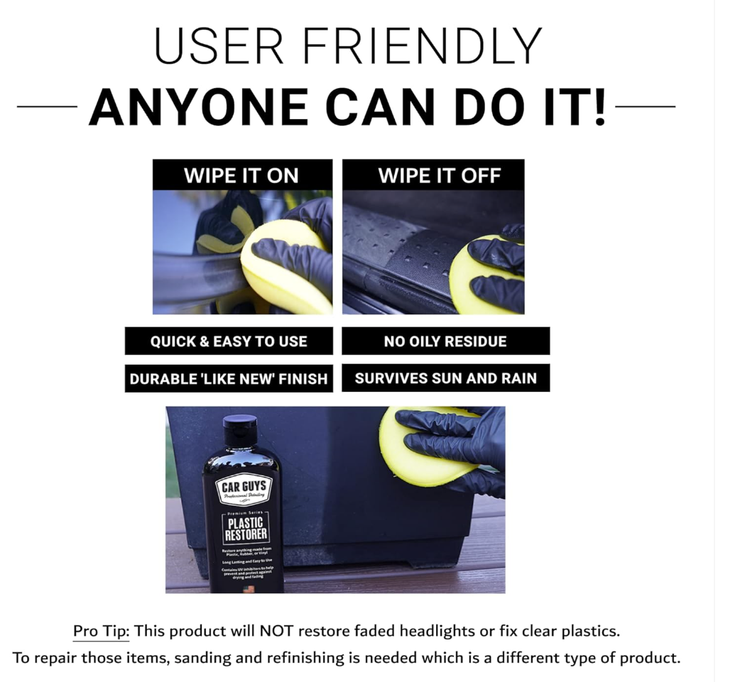 Plastic Restorer | Bring Plastic, Rubber, and Vinyl Back to Life!