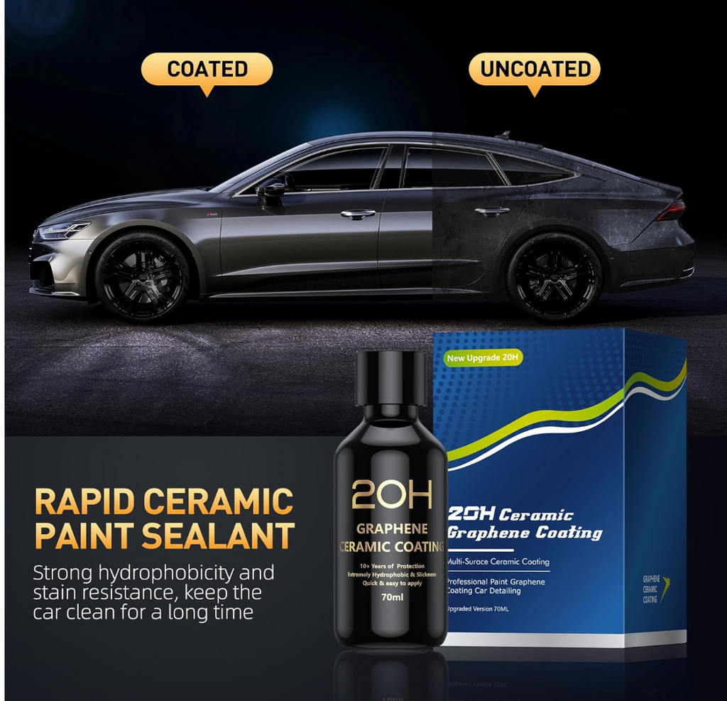 20H Advanced Graphene Ceramic Coating for Cars (70ml) - Car Detailing Kit