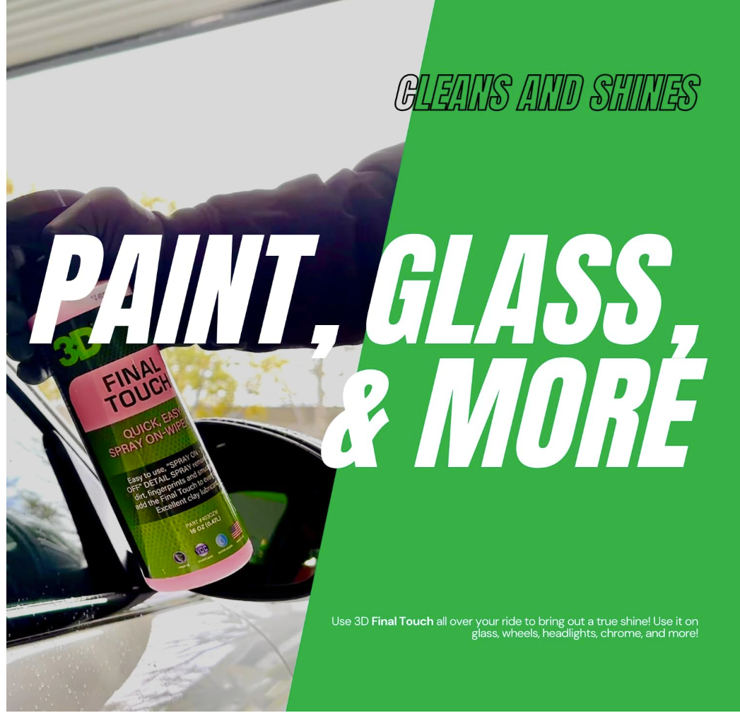 Final Touch Quick Detail Spray - Easy Spray On, Wipe Off Showroom Shine