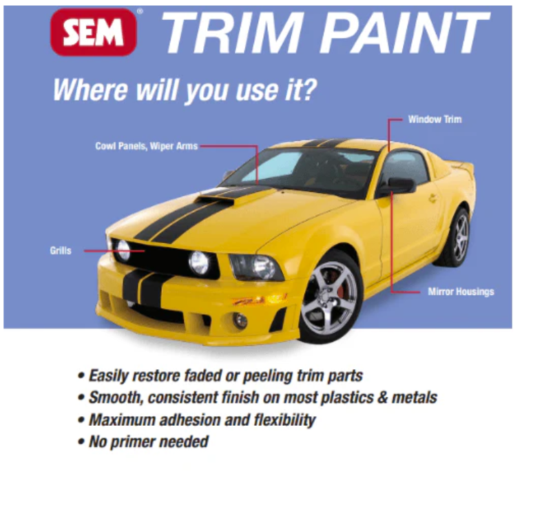 SEM® Trim Black 39143 Trim Paint, 15 oz 2 Cans