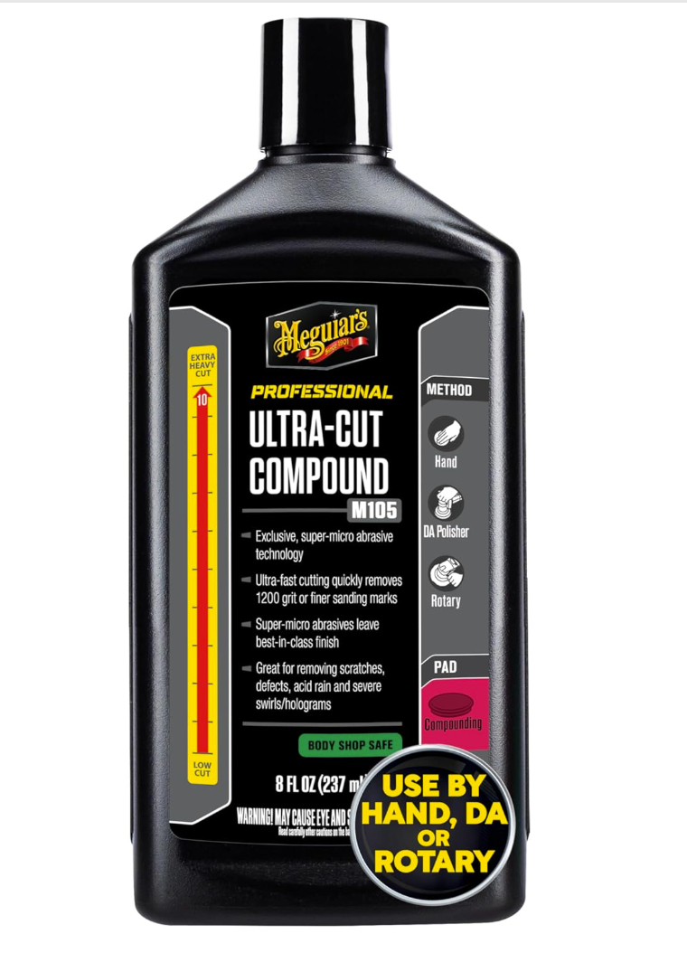 Ultra-Cut Compound, Car Rubbing Compound for Removing Scratches and Heavy Swirls While Adding Shine