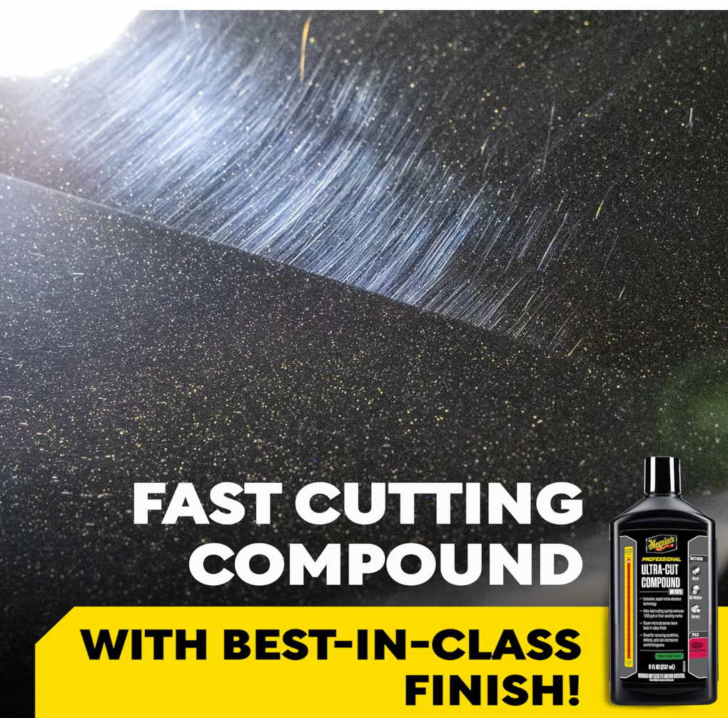 Ultra-Cut Compound, Car Rubbing Compound for Removing Scratches and Heavy Swirls While Adding Shine