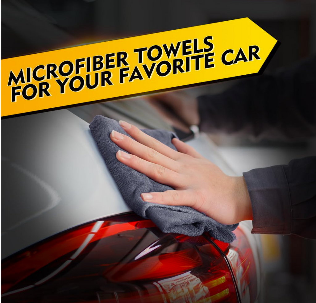 Microfiber Ultra Absorbent Cleaning Cloth, Lint Free, Streak Free Cleaning Rag Towels for Washing Cars, Kitchen and Window, 12.5 x 12.5 inches 6pcs