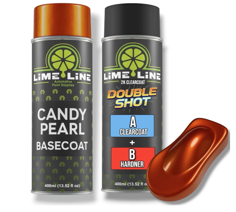 Tangerine Orange  Pearl Basecoat Aerosol Kit – Automotive Spray Paint, Includes 2K Clearcoat (Copy)